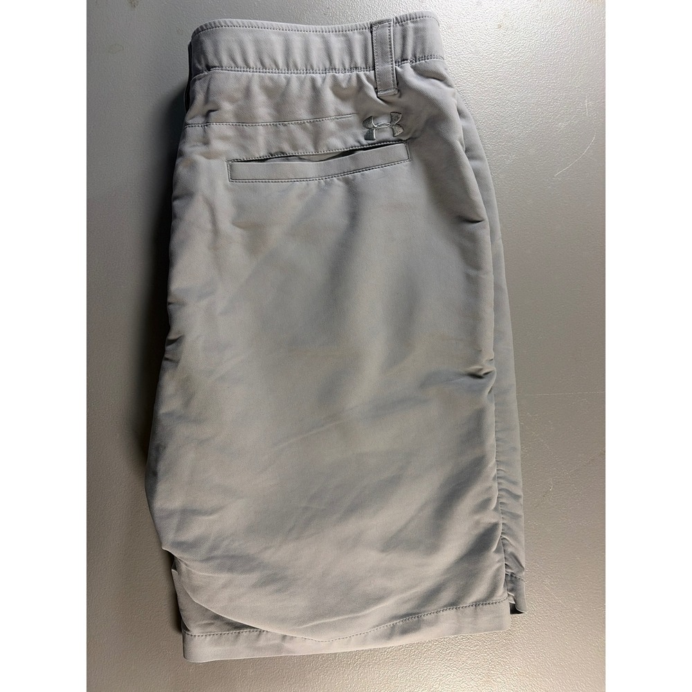 Under Armour Golf Shorts Mens 36 Gray Flat Front Performance Athletic Tech